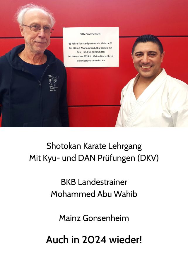 Karate-Lehrgang am 16.11.2024